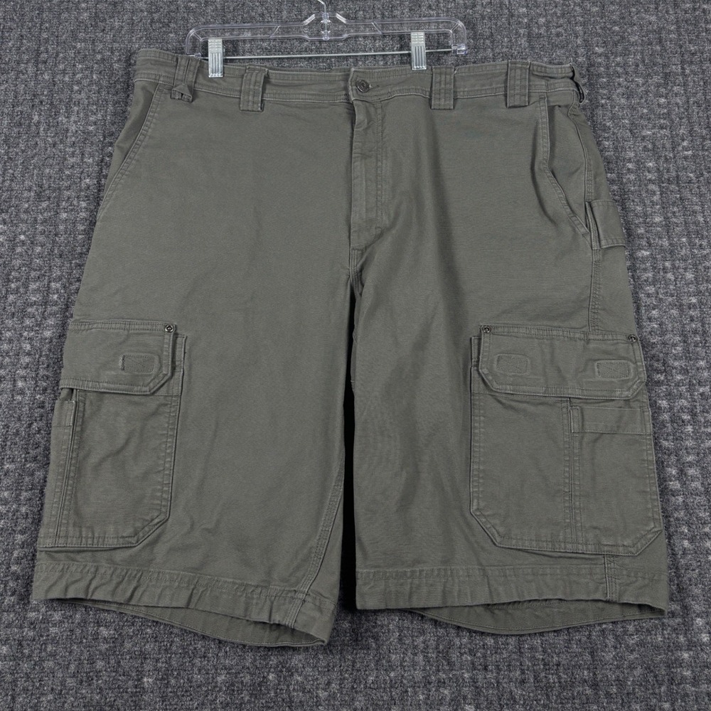 Duluth Trading Co Flex Fire Hose Relaxed Fit Cargo Shorts 44 Olive Green